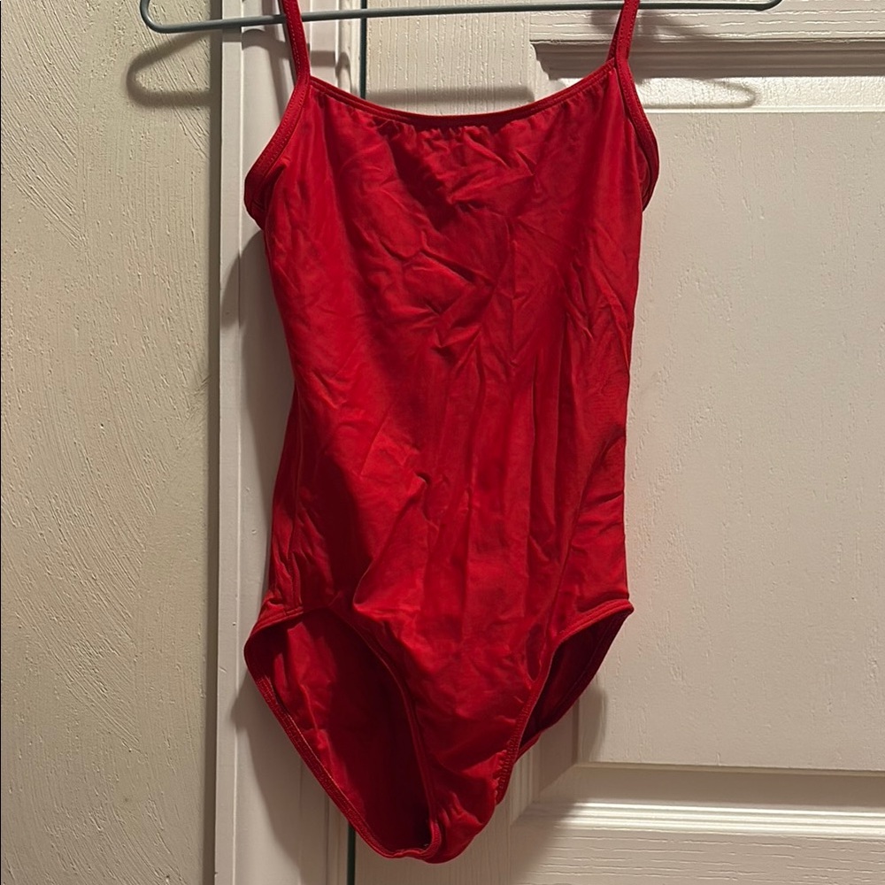 Red Wear Moi Spaghetti Strap Leotard